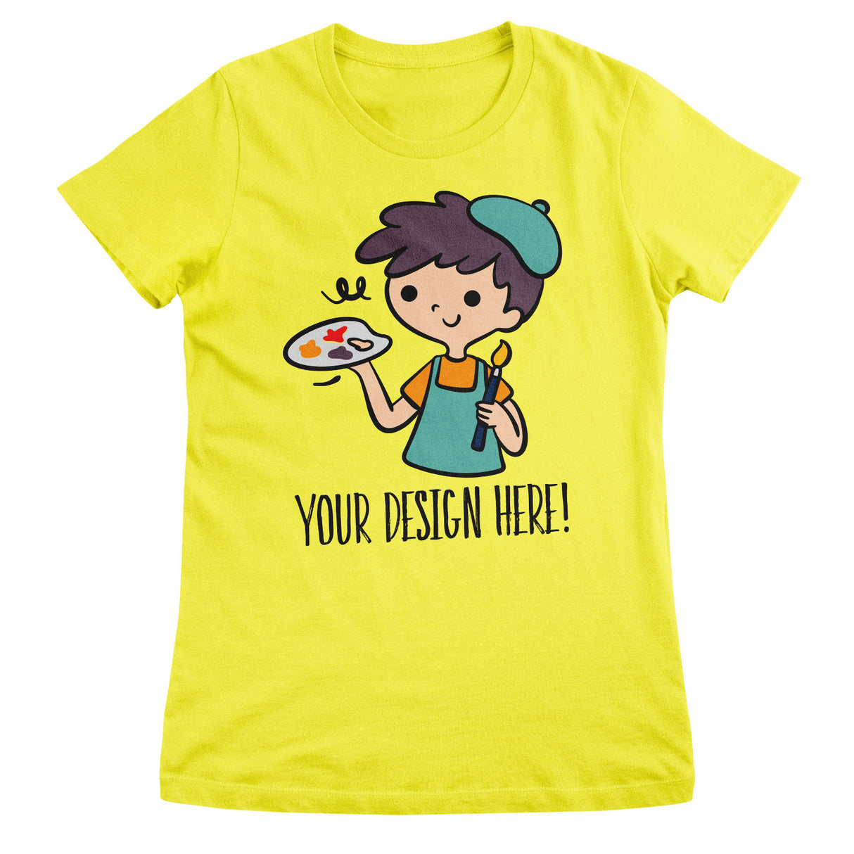 Design Your Own Girly Tee - Yellow