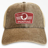 Pontiac Retro Logo Patch Vintage Trucker Cap