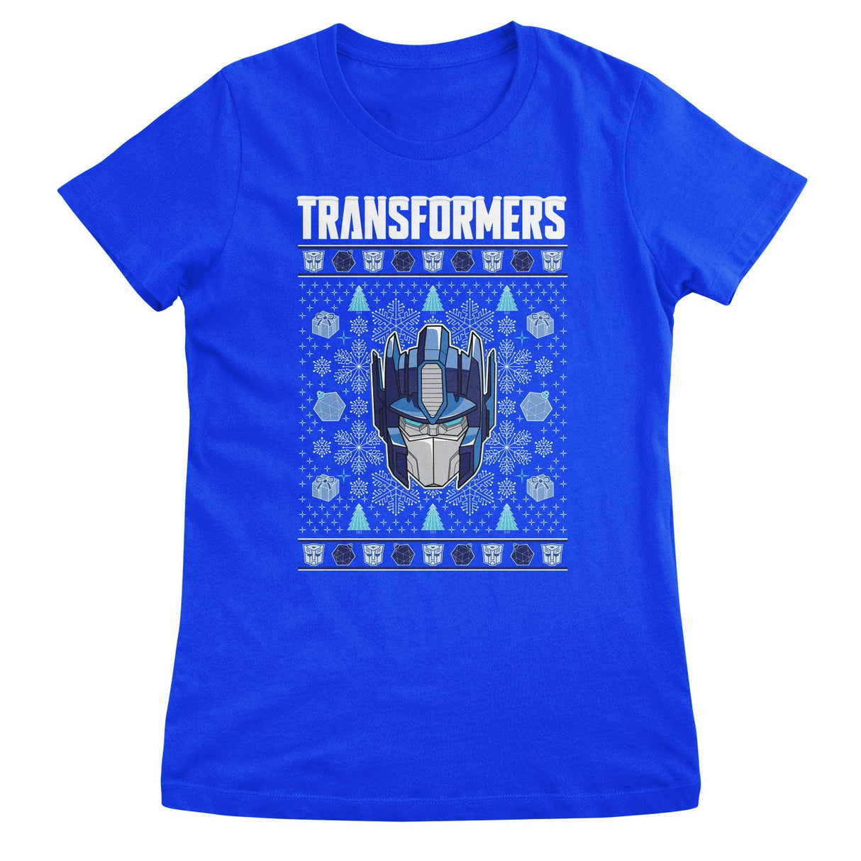 Transformers Christmas Pattern Girly Tee