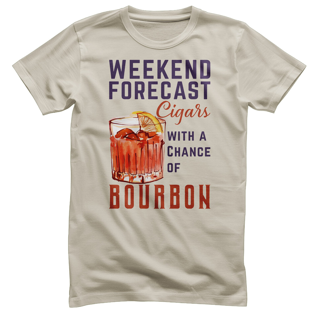 Weekend Forecast - Cigars & Bourbon T-Shirt