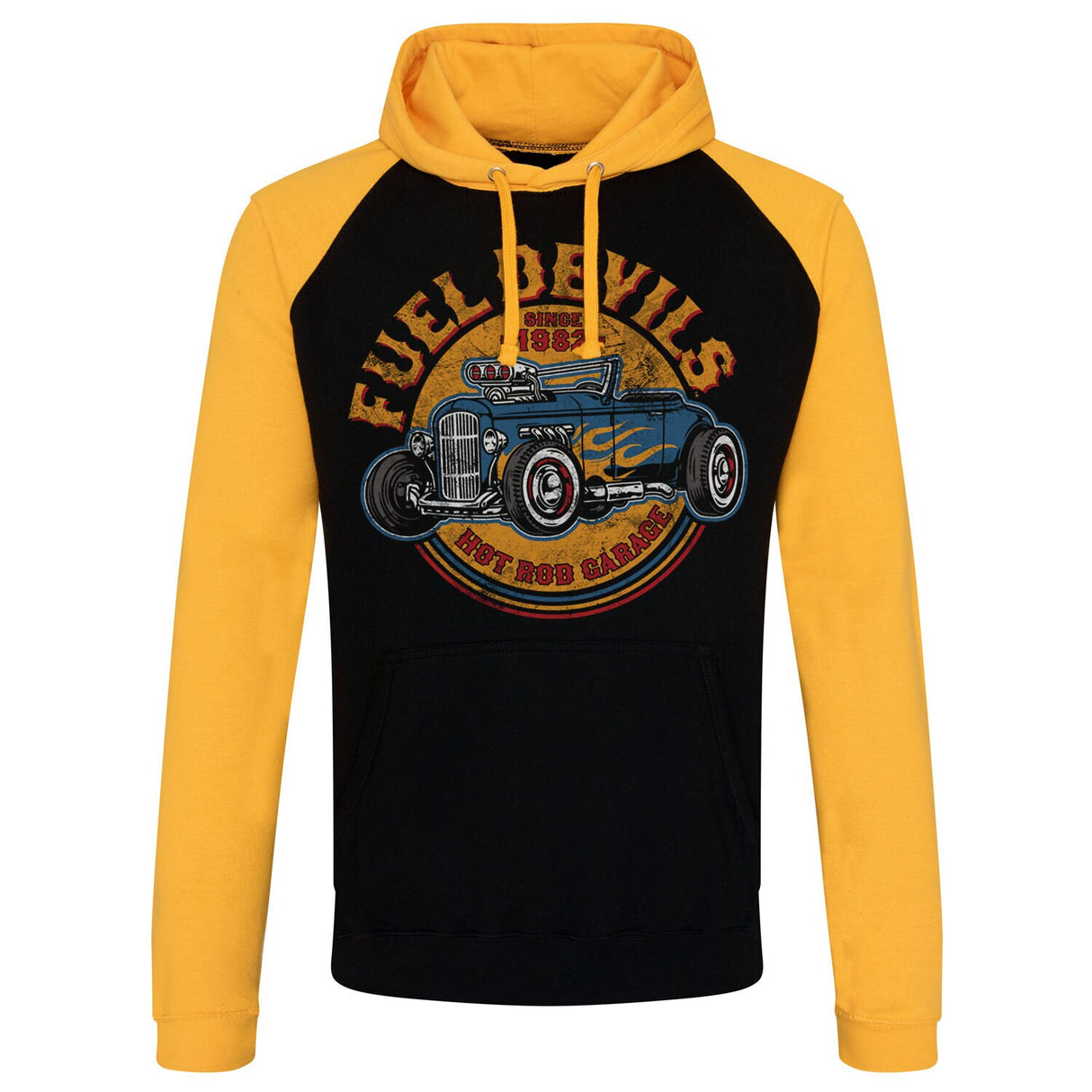 Fuel Devils Flame Rod Baseball Hoodie