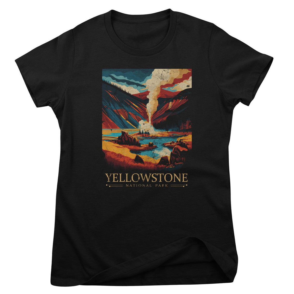 Yellowstone Distressed Art Girly Tee