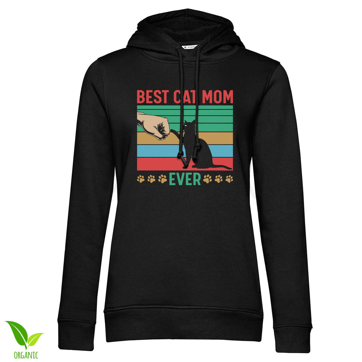 Best Cat Mom Ever Girly Hoodie
