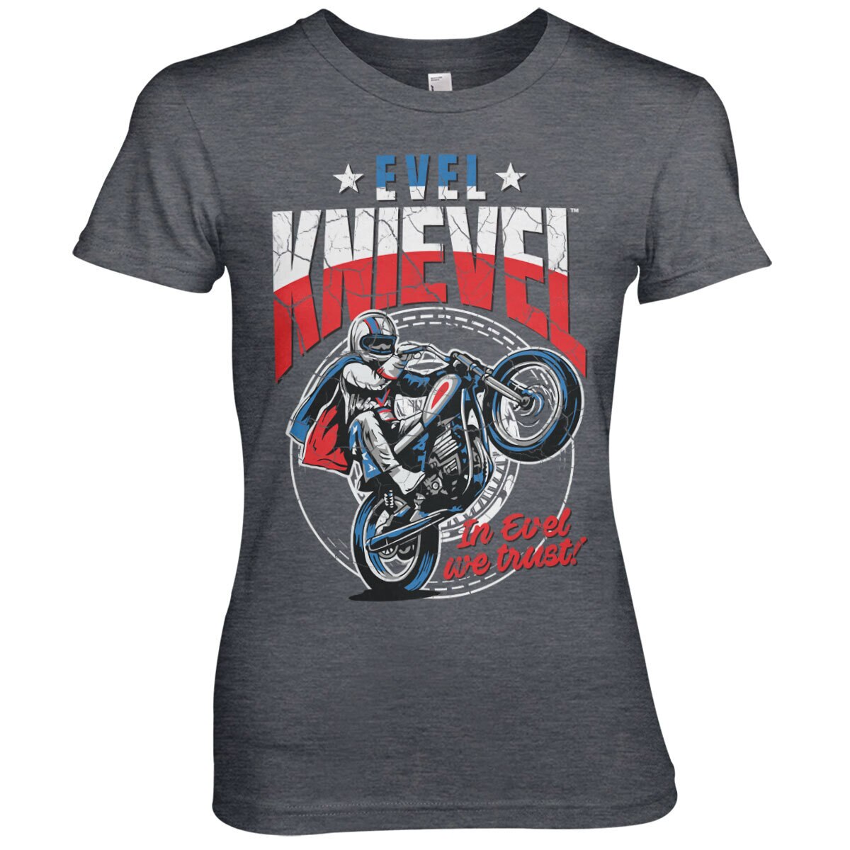 Evel Knievel Wheelie Girly Tee