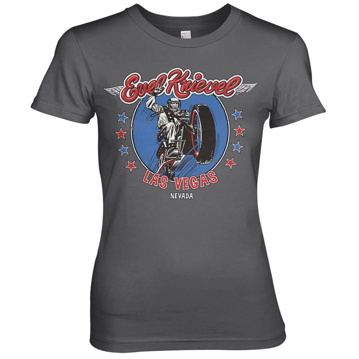 Evel Knievel In Las Vegas Girly Tee