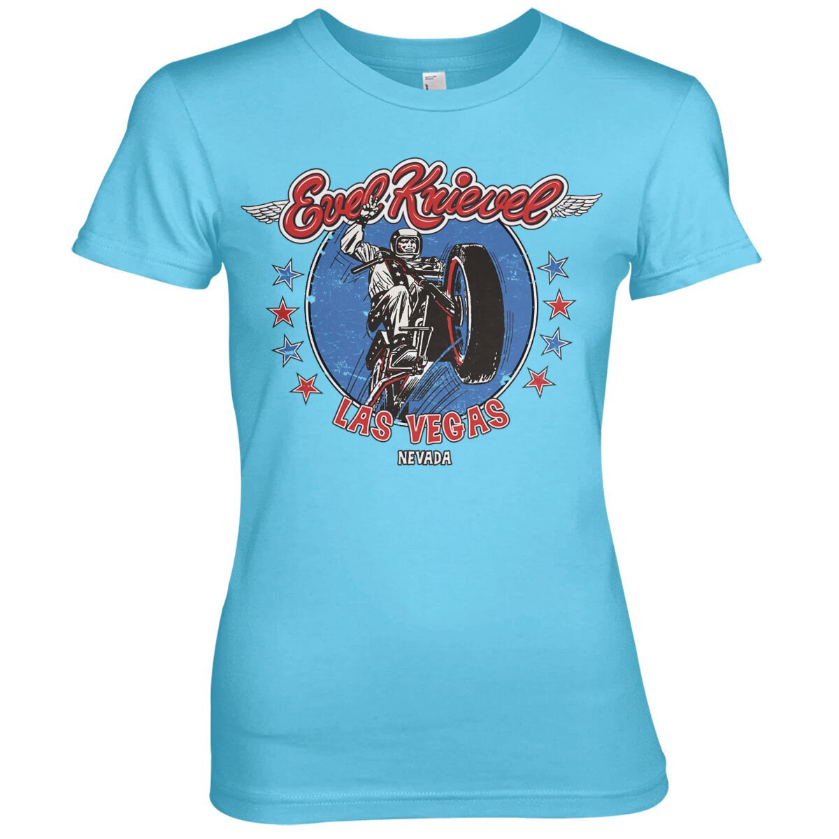 Evel Knievel In Las Vegas Girly Tee