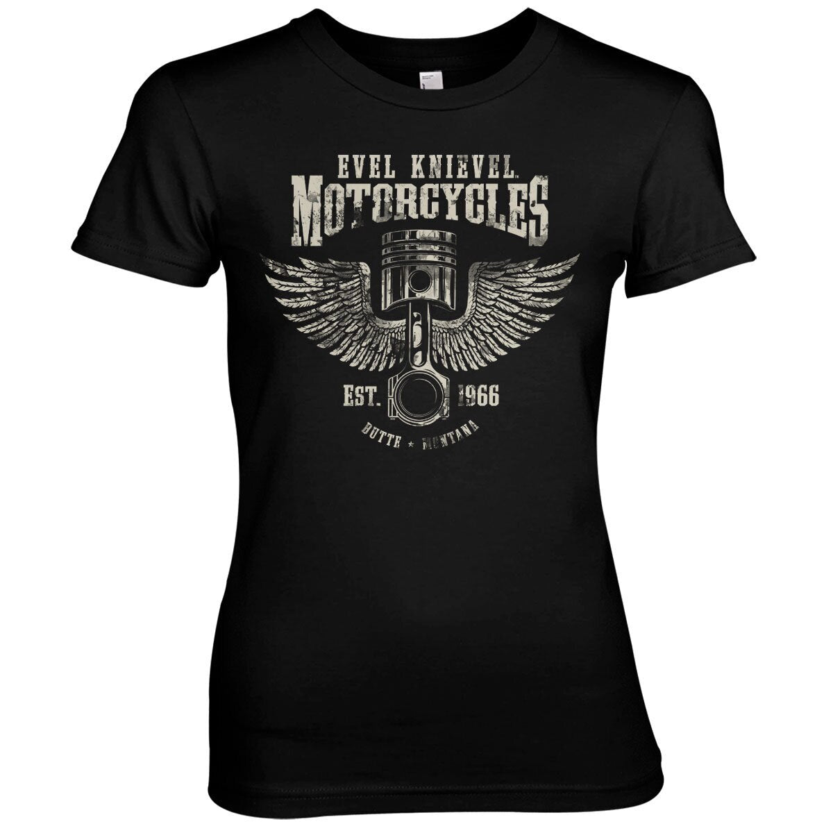 Evel Knievel Motorcycles Girly Tee