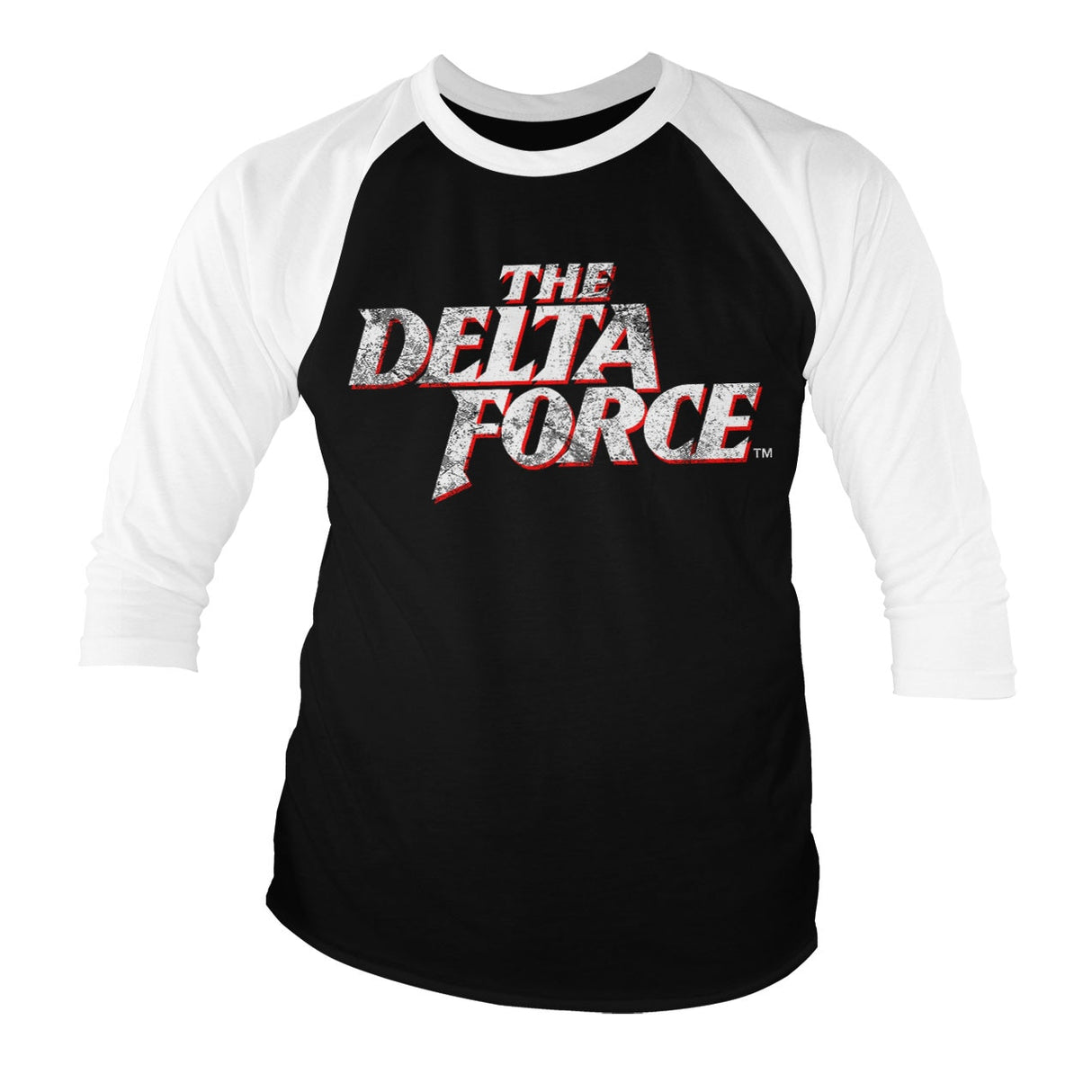 The Delta Force Washed Logo Baseball 3/4 Sleeve Tee