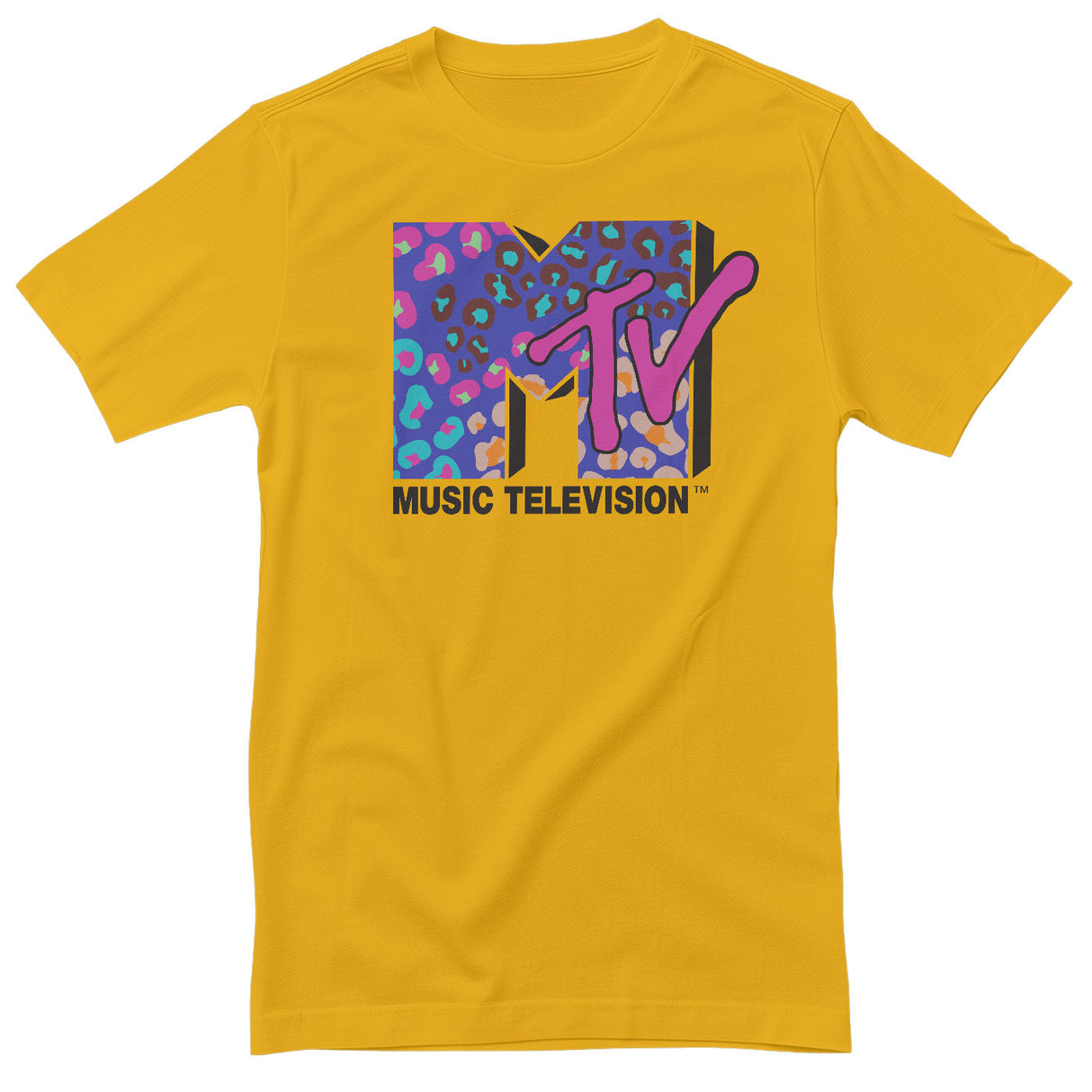 MTV - Colorful Leopard Pattern Logo T-Shirt