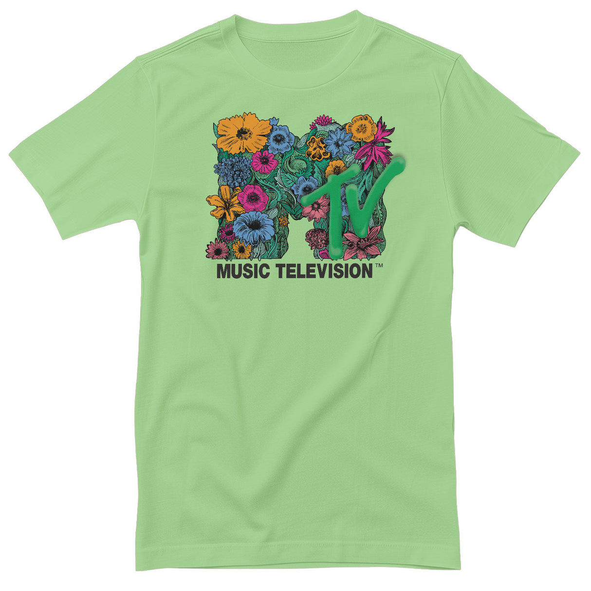 MTV Flower Bouquet Logo T-Shirt