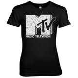 MTV Cracked Logo Girly Tee