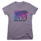 MTV - Colorful Leopard Pattern Logo Girly Tee