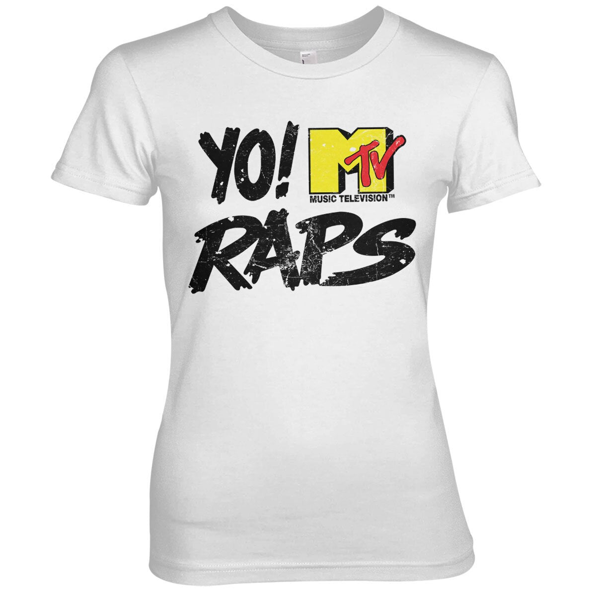 Yo! MTV Raps Distressed Logo Girly Tee