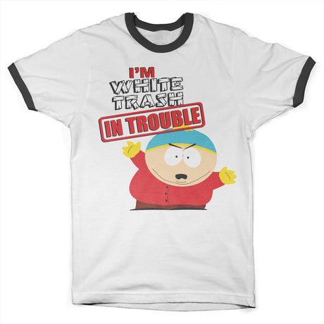 South Park - I'm White Trash In Trouble Ringer Tee