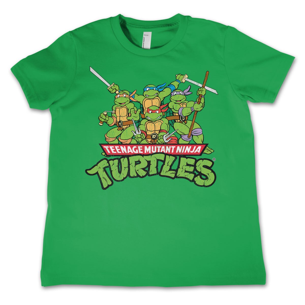 Teeange Mutant Ninja Turtles Distressed Group Kids T-Shirt