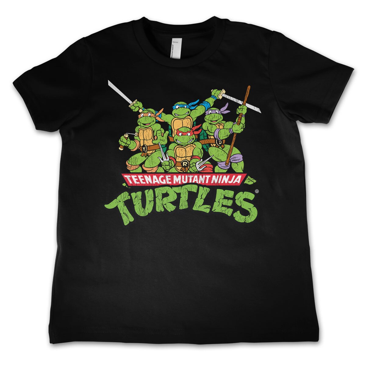 Teeange Mutant Ninja Turtles Distressed Group Kids T-Shirt