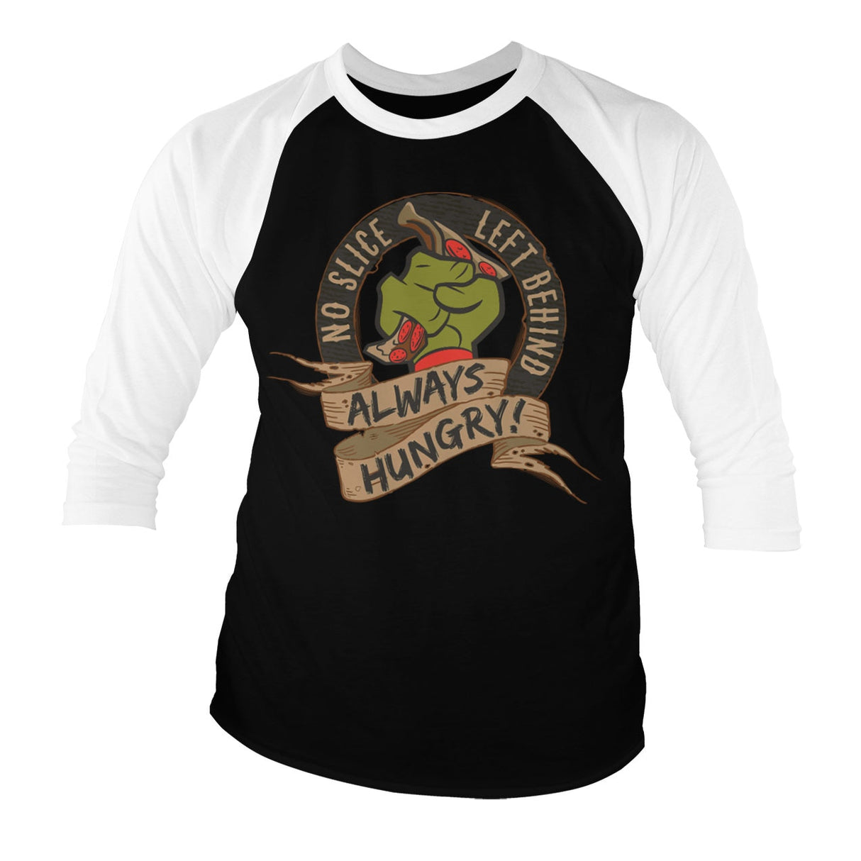 TMNT - No Slice Left Behind Baseball 3/4 Sleeve Tee