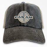 Pan-Am Retro Logo Patch Vintage Trucker Cap