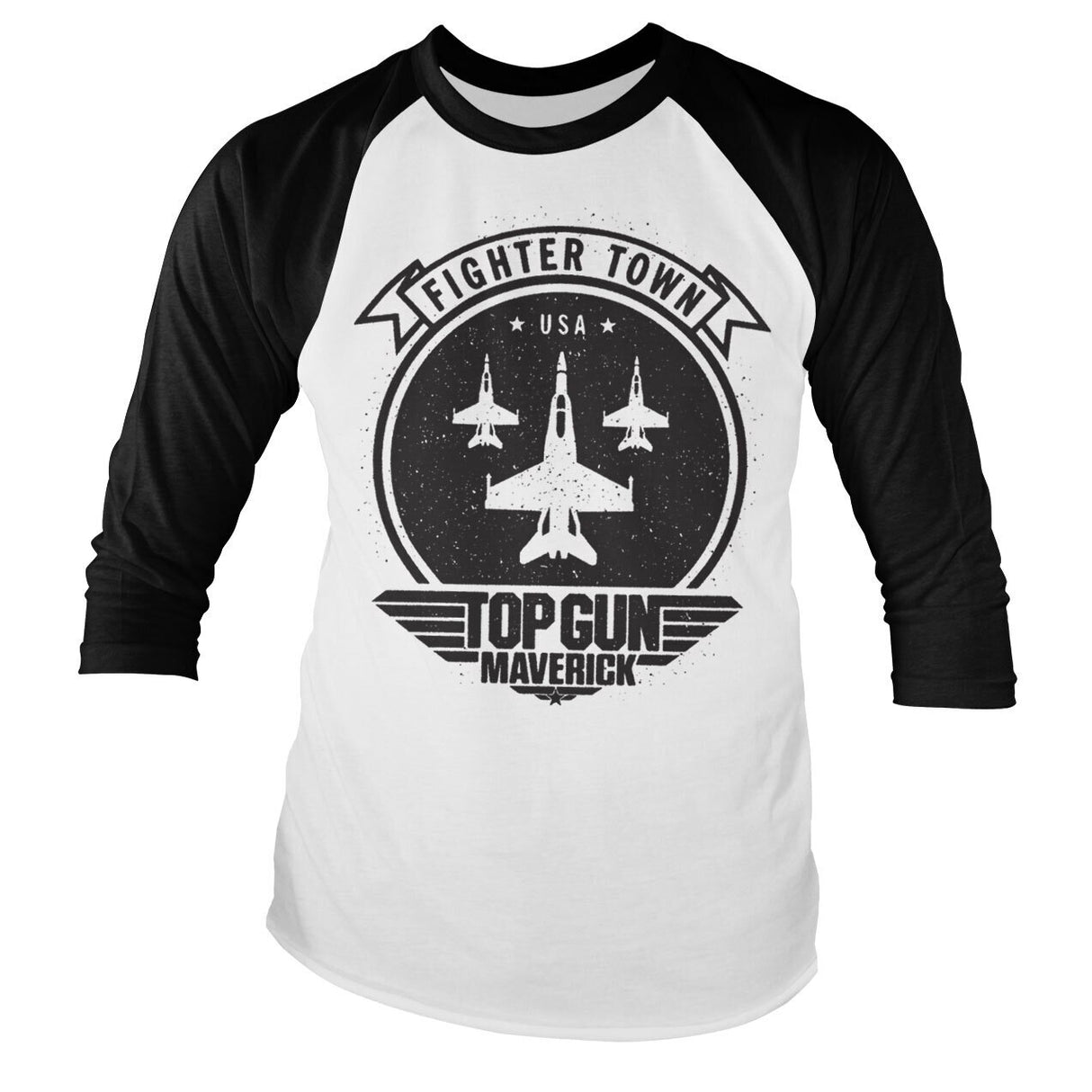 Top Gun Maverick Fighter Town Baseball Long Sleeve Tee