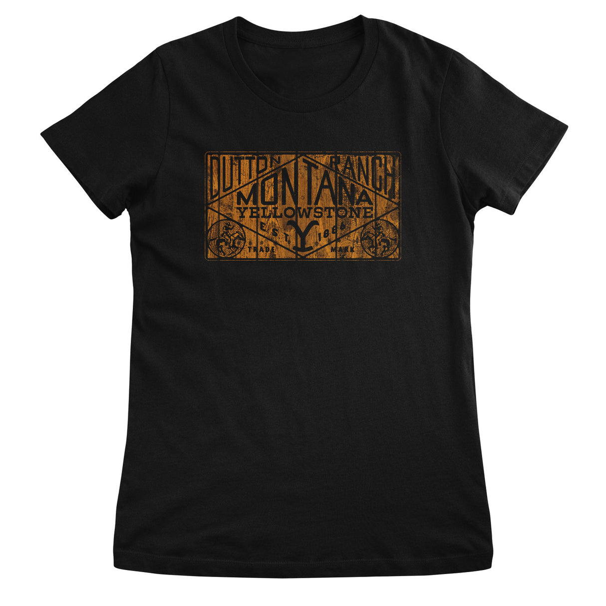 Dutton Ranch Wood Sign Girly Tee
