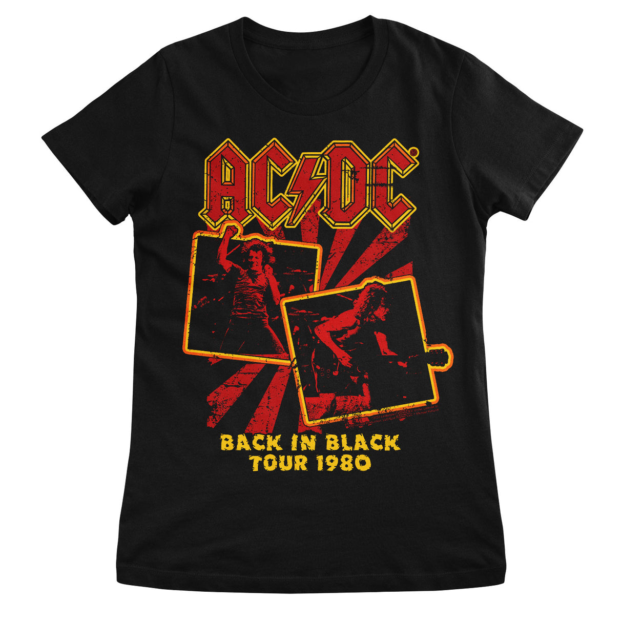 AC/DC - Back In Black Tour 1980 Girly Tee