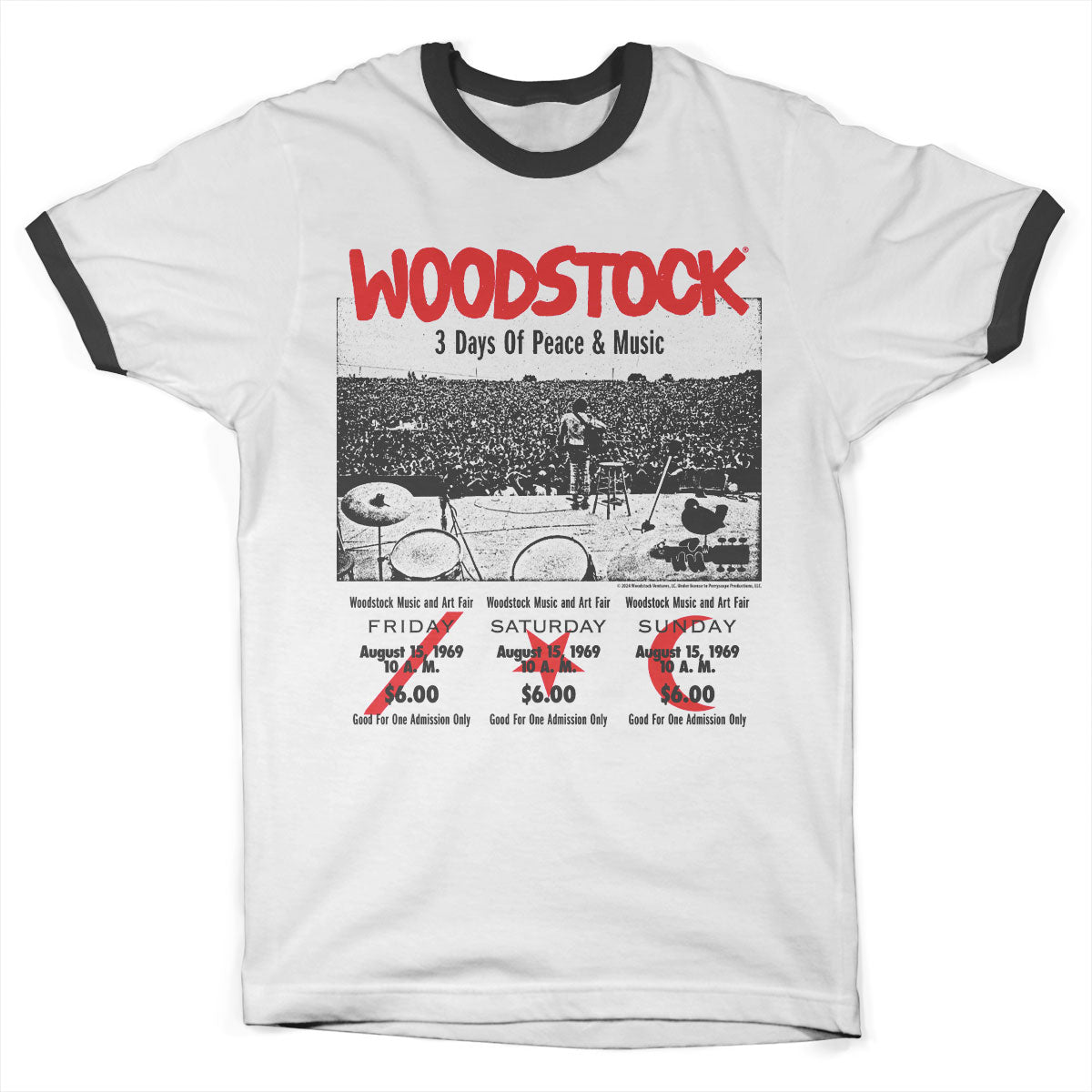 Woodstock - 3 Day Ticket Ringer Tee