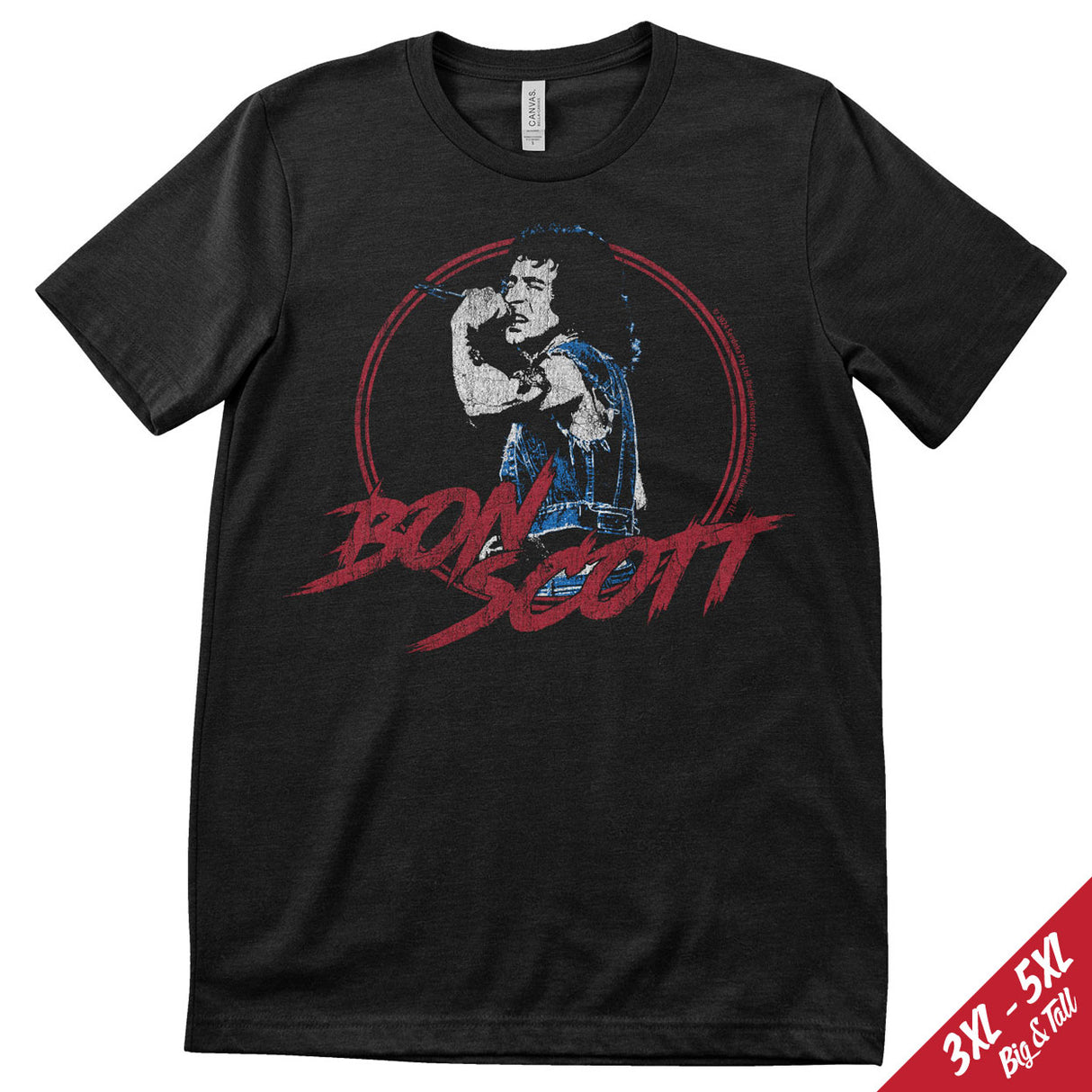 Bon Scott Live Big & Tall T-Shirt