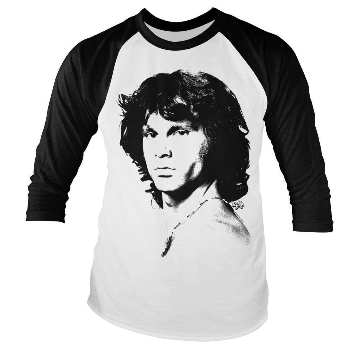 Jim Morrison Portrait Baseball Long Sleeve Tee