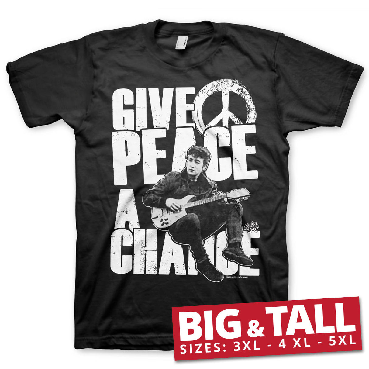 John Lennon - Give Peace A Chance Big & Tall T-Shirt