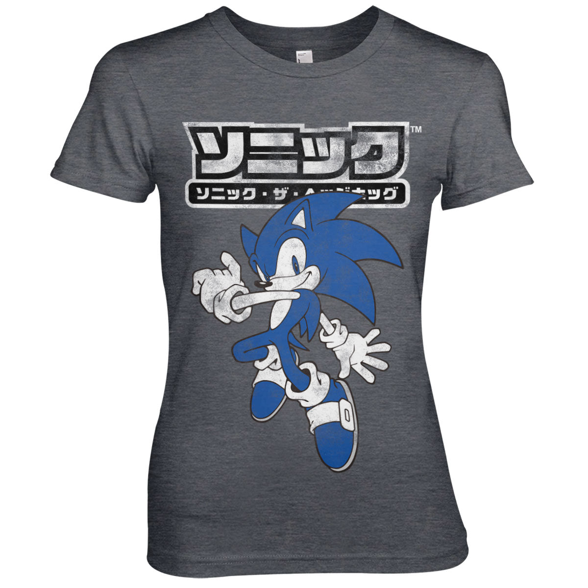 Sonic The Hedgehog Japanese Logo Girly Tee