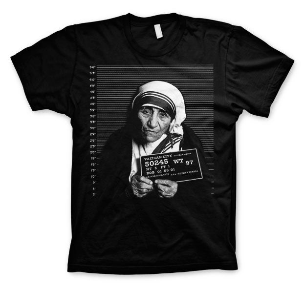 Mother Theresa Mug Shot T-Shirt