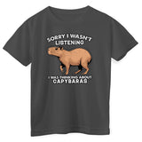 I Was Thinking About Capybaras Kids Tee