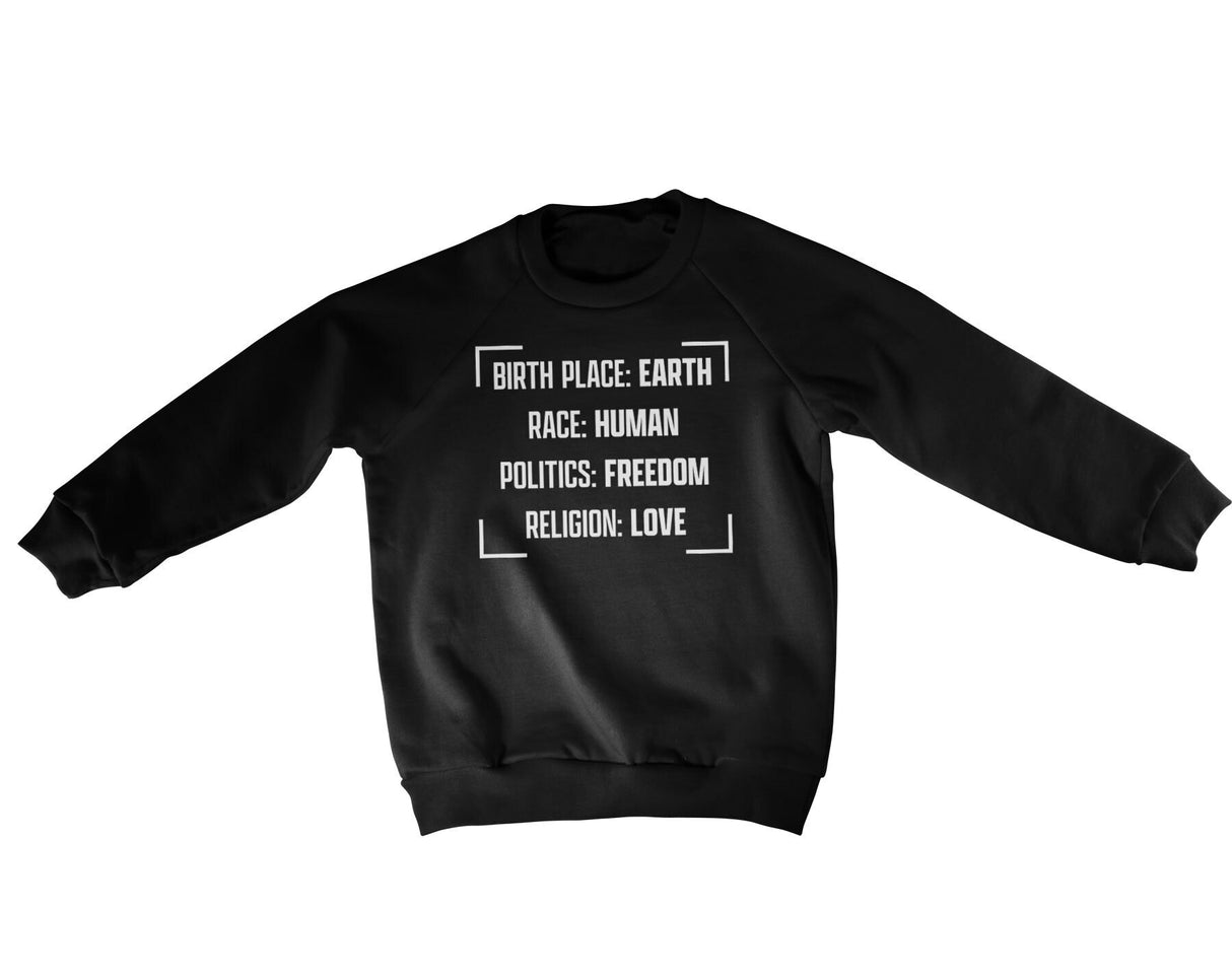 Birthplace - Earth Kids Sweatshirt