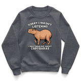 I Was Thinking About Capybaras Kids Sweatshirt