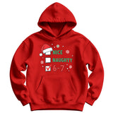 Nice - Naughty - Six Seven Kids Hoodie