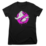 Ghostbusters Pink Drip Logo Girly Tee