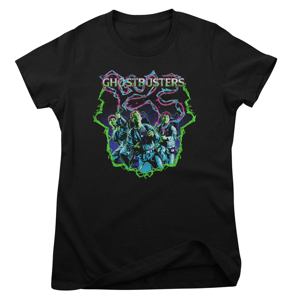 Ghostbusters Neon Lightning Squad Girly Tee
