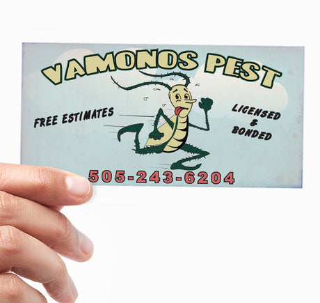 Vamonos Pest Road Sign Sticker