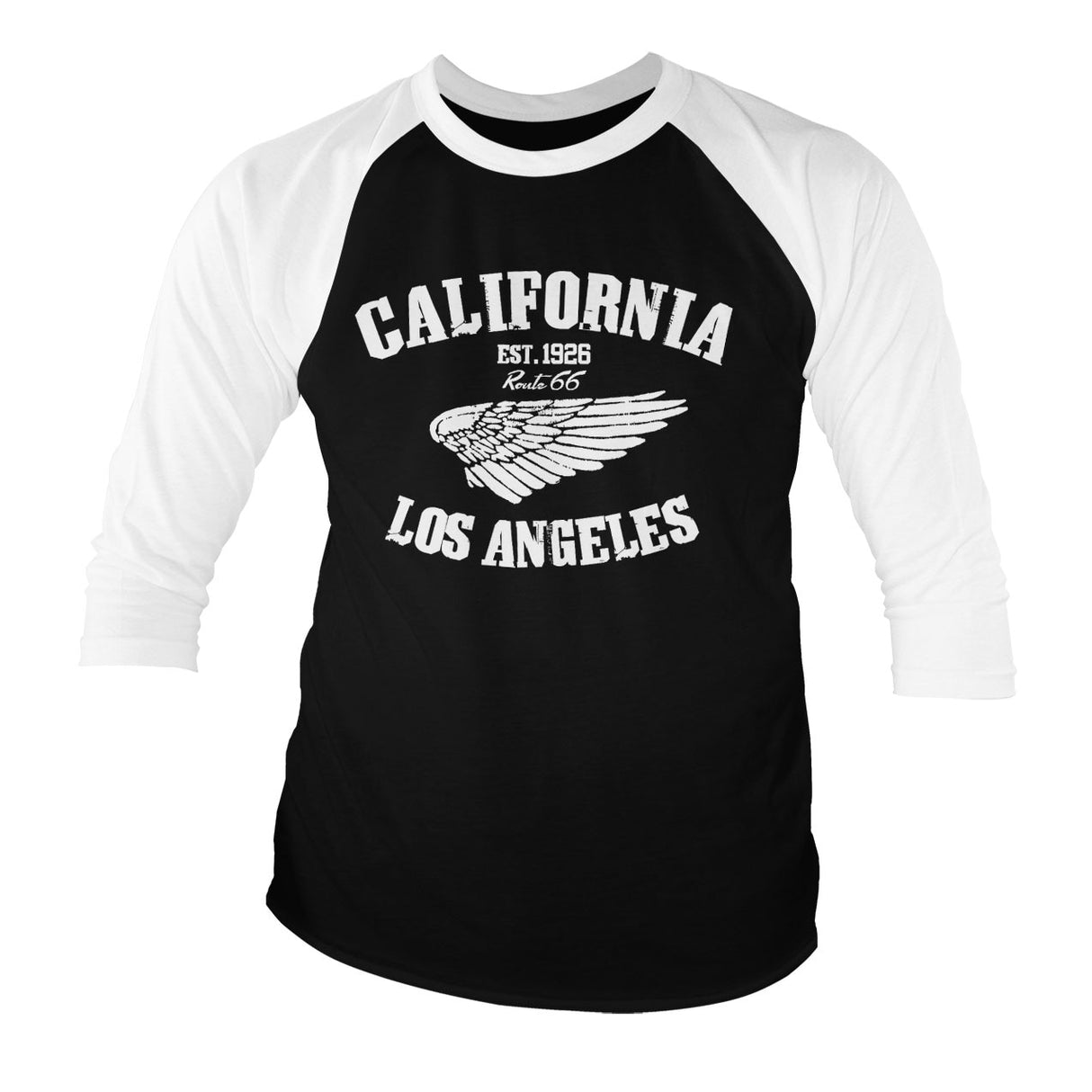 Route 66 California Baseball 3/4 Sleeve Tee