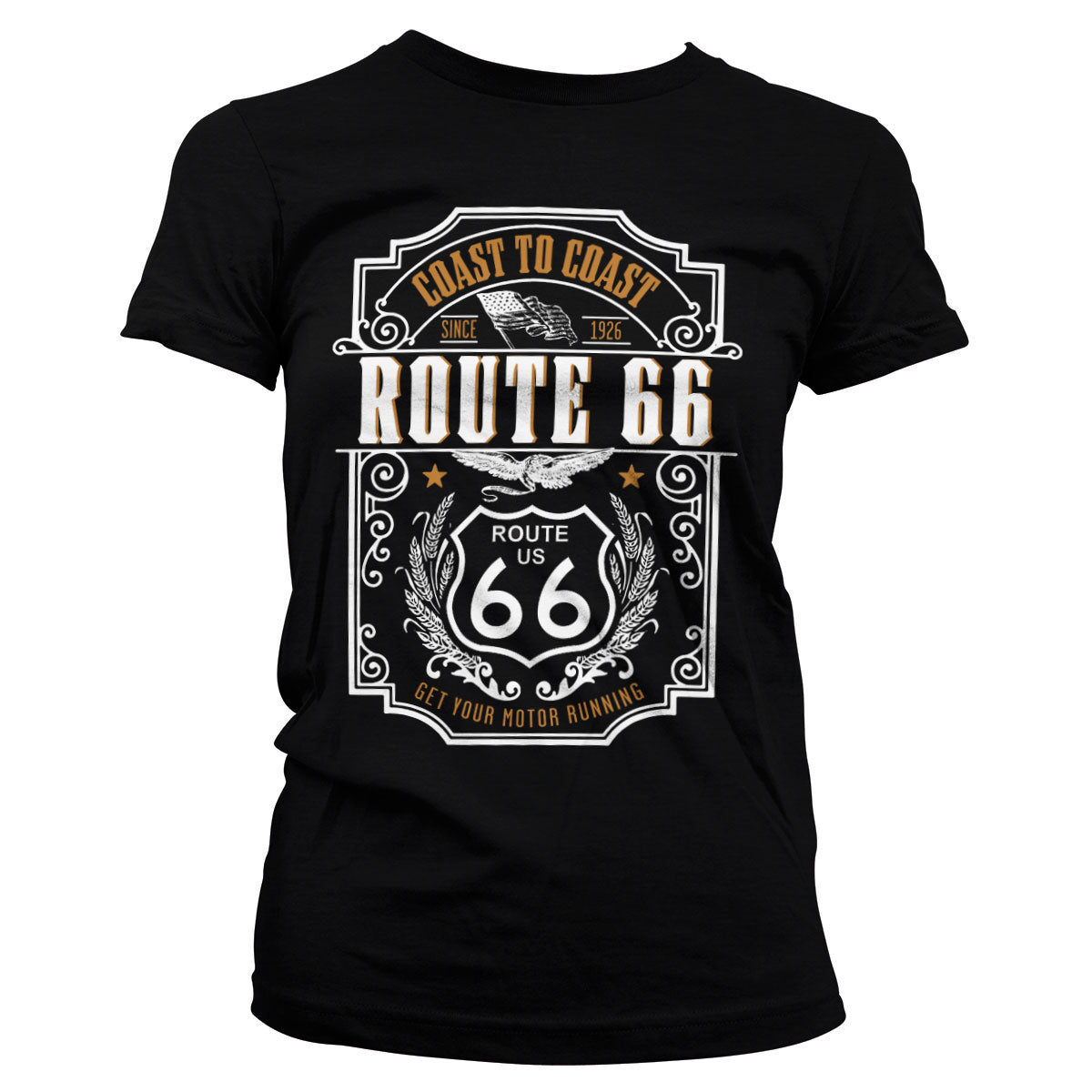 Route 66 - Coast To Coast Girly Tee