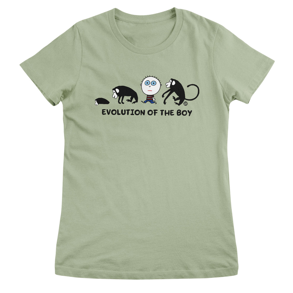 Evolution Of The Boy - ToddArt Girly Tee