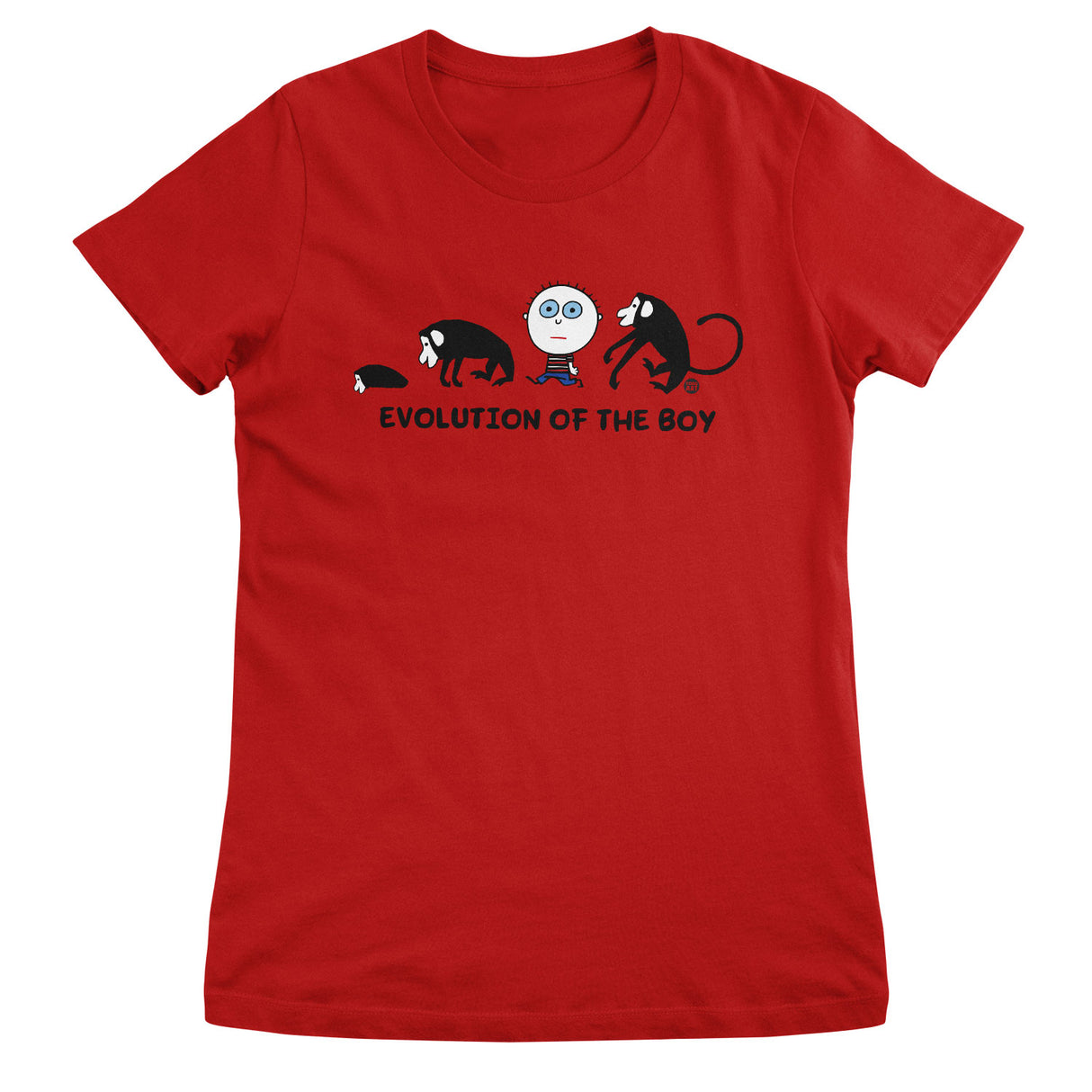 Evolution Of The Boy - ToddArt Girly Tee