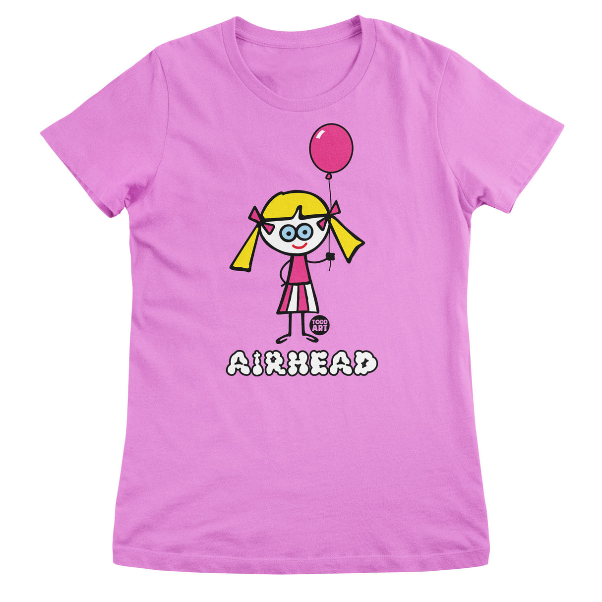 Dum Blond - AIRHEAD - ToddArt Girly Tee