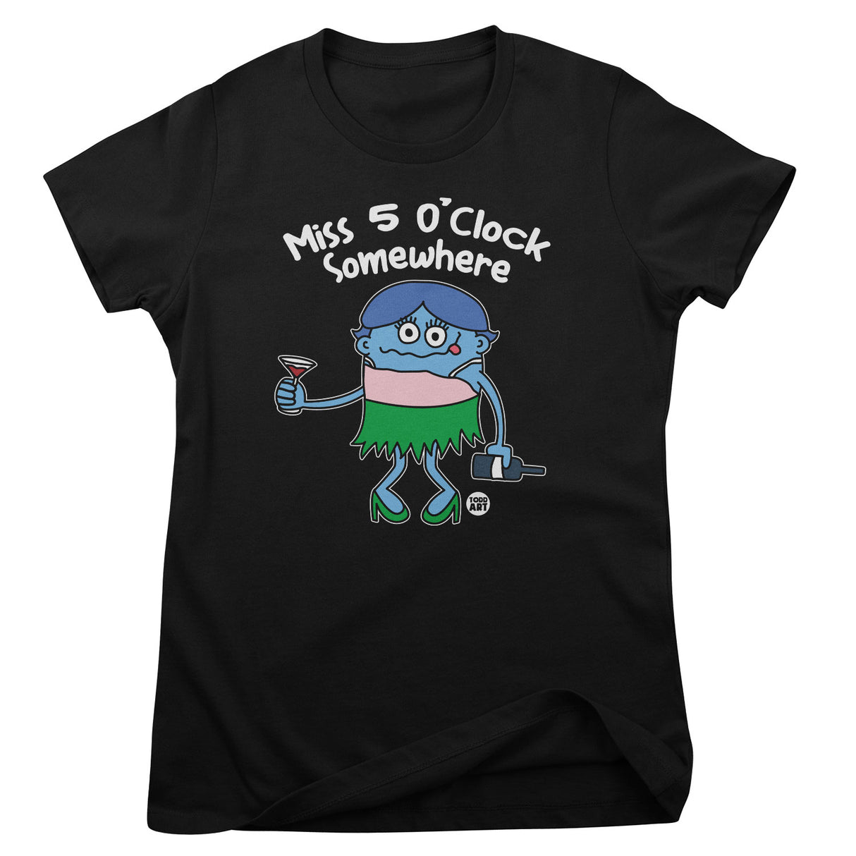 Miss 5 o'clock Somewhere - ToddArt Girly Tee