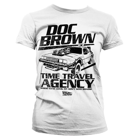 Doc Brown Time Travel Agency Girly Tee