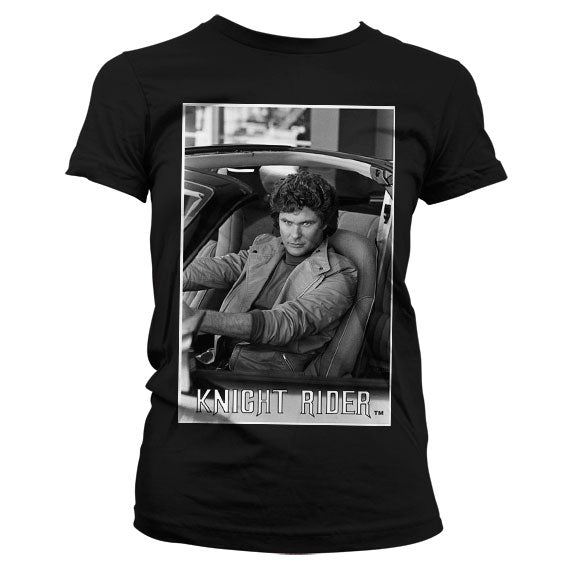 Hasselhoff In Knight Rider Girly Tee