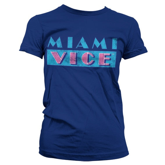 Miami Vice Distressed Logo Girly T-Shirt