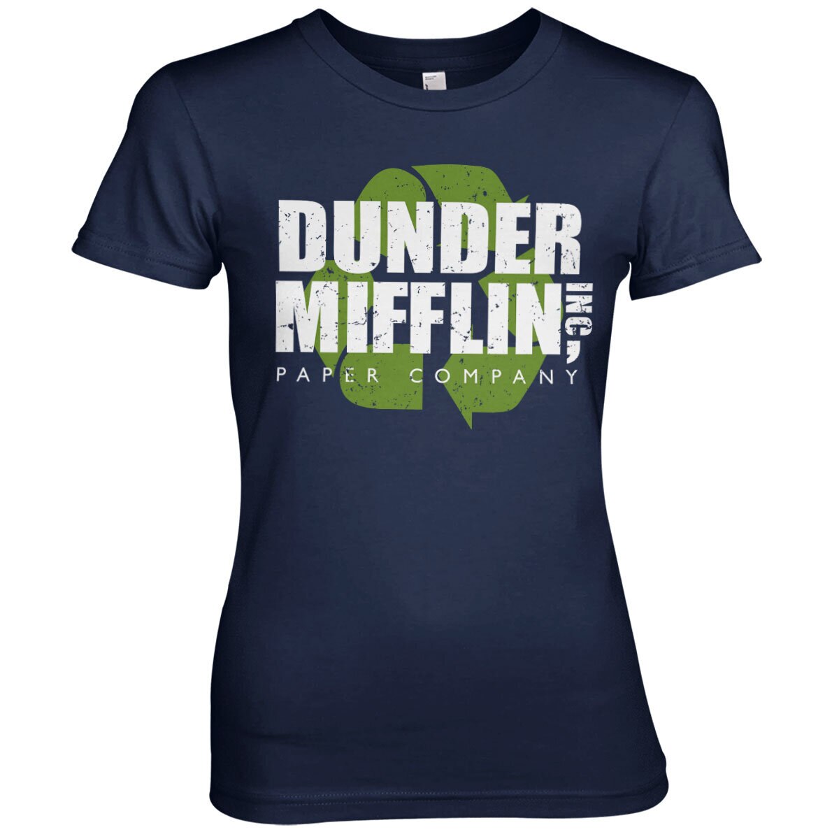 Dunder Mifflin Recycle Logo Girly Tee