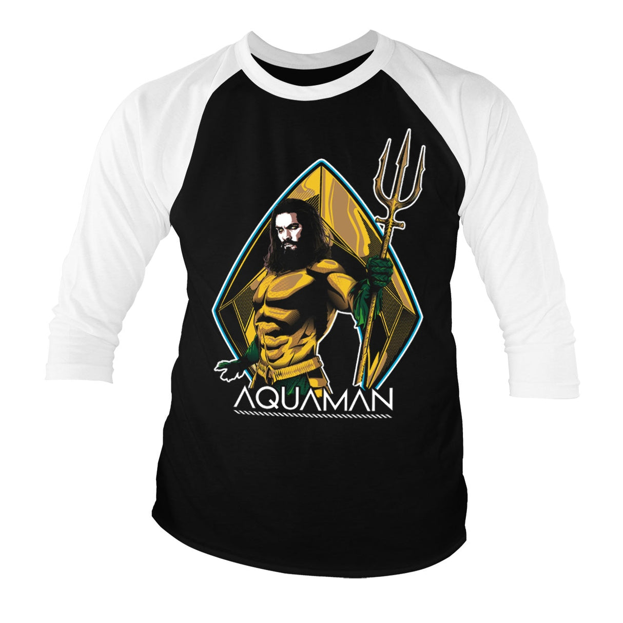 Aquaman Baseball 3/4 Sleeve Tee