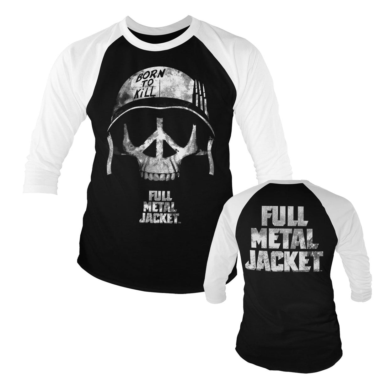 Full Metal Jacket - Skull Baseball 3/4 Sleeve Tee